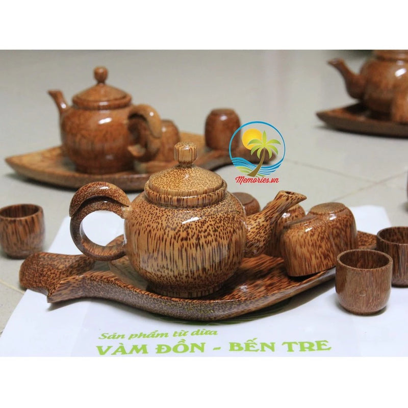 Coconut Wood Tea Set