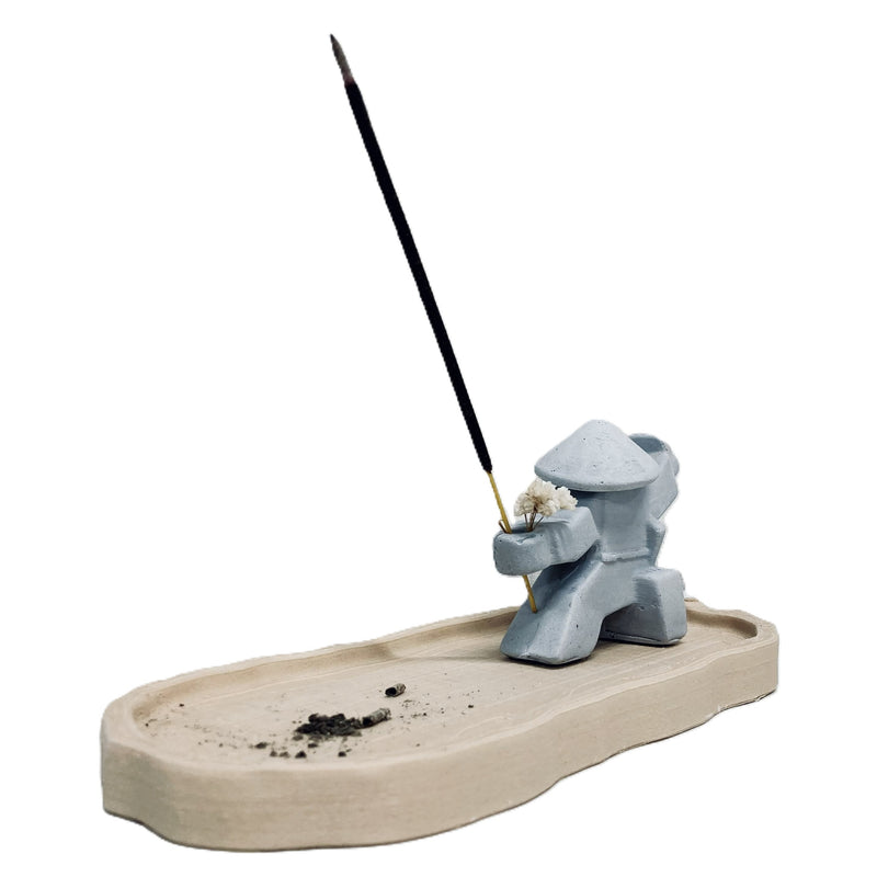 Minimalist Samurai Incense Holder Set