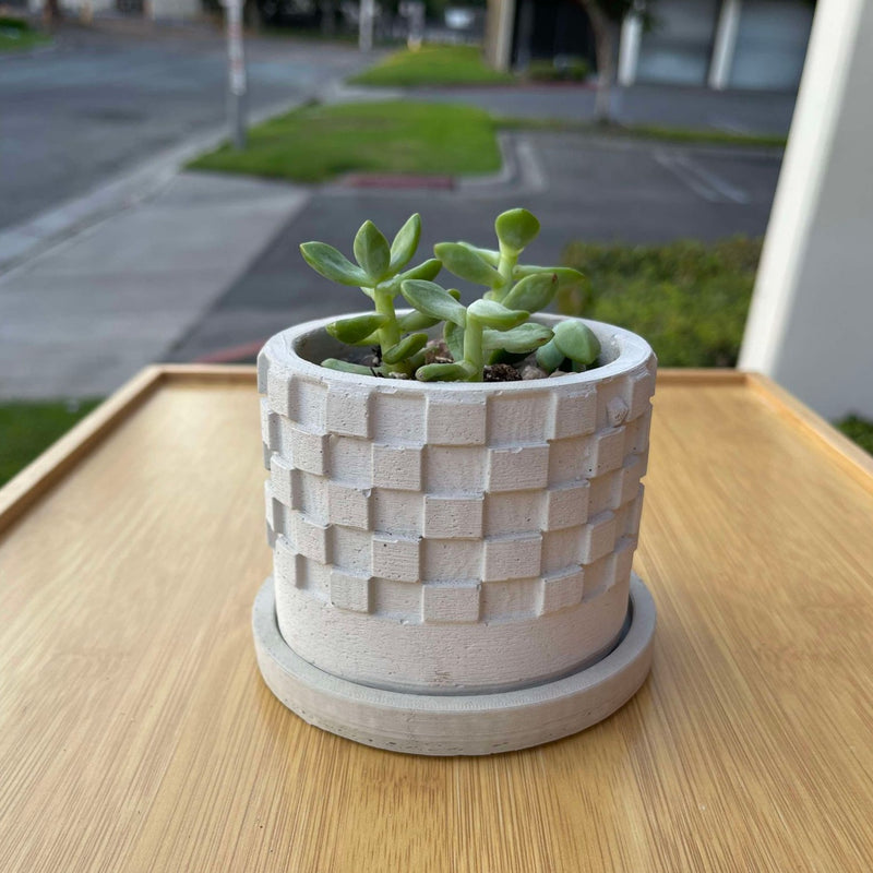 Square Patterned Planter Silicone Molds
