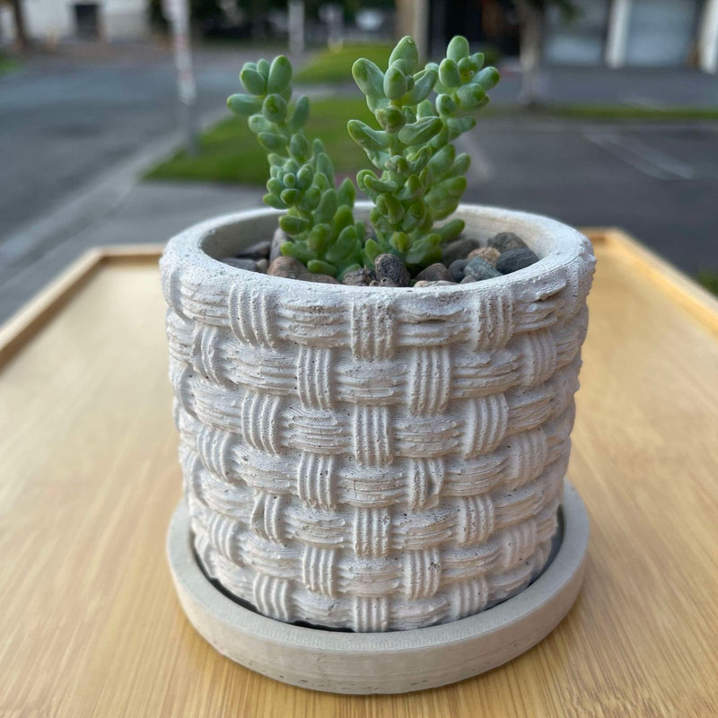 Basketweave Mini Pattern Planter Molds