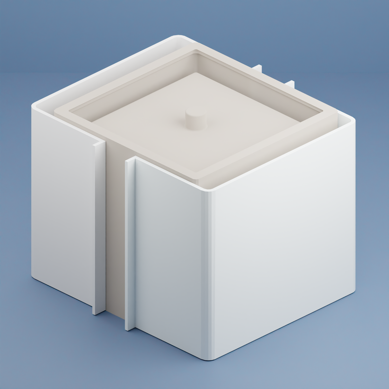 Silicone Planter Mold, Square Flower Pot Mold Succulent Plants Mold Candle Holder Mold for Home Garden Decor