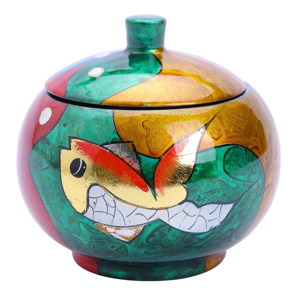 Lacquer Hand Painting Candy Jar