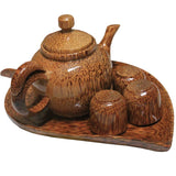 Coconut Wood Tea Set