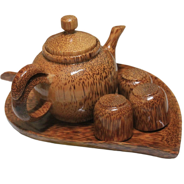 Coconut Wood Tea Set