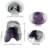 Amethyst Crystal Planter