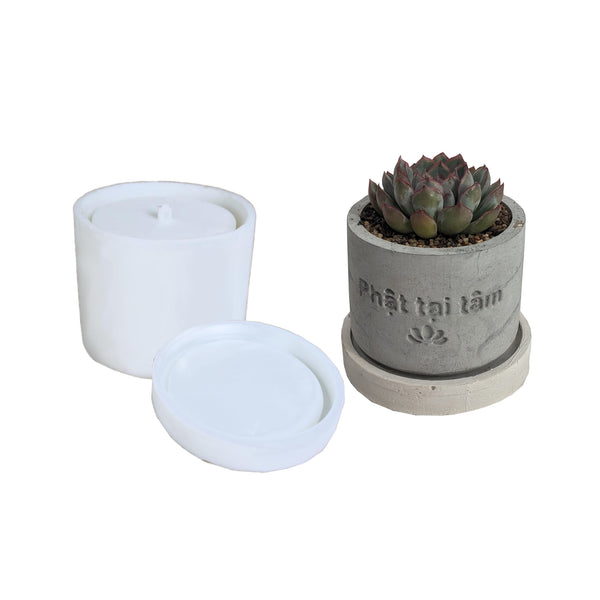 "Phật Tại Tâm" Round Planter Silicone Molds