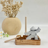 Samurai Natural Wood Ashtray Set