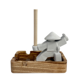 Samurai Natural Wood Ashtray Set