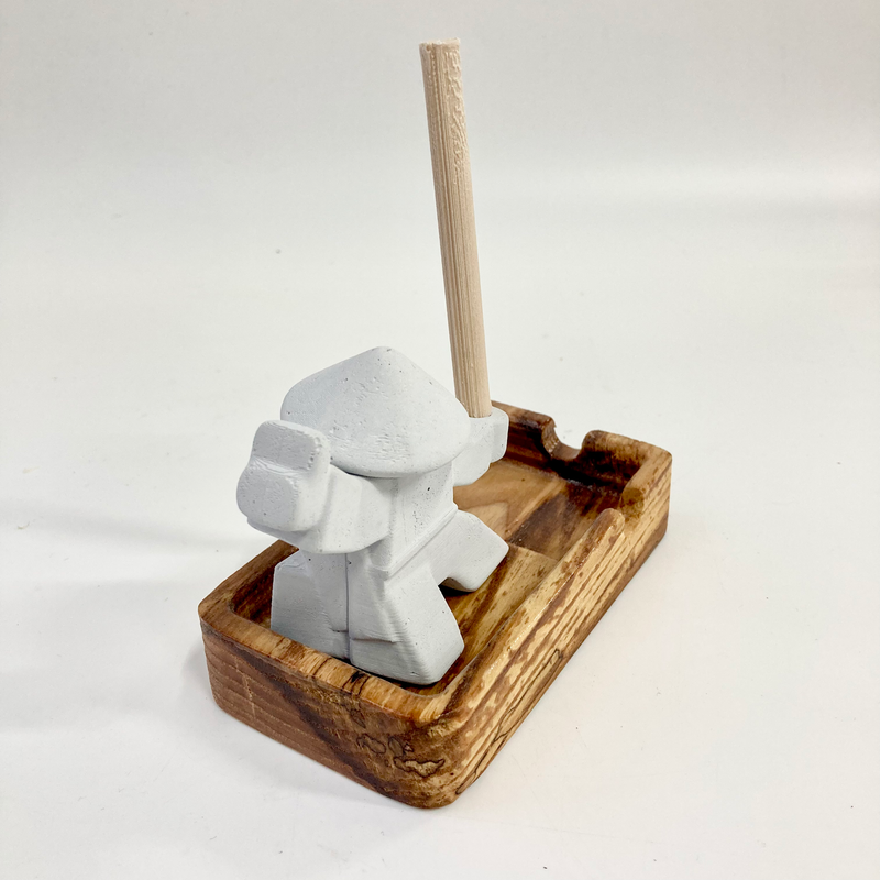 Samurai Natural Wood Ashtray Set