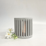 Concrete Candle Holder – Vertical Light Effect (2)