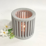 Concrete Candle Holder – Vertical Light Effect (2)