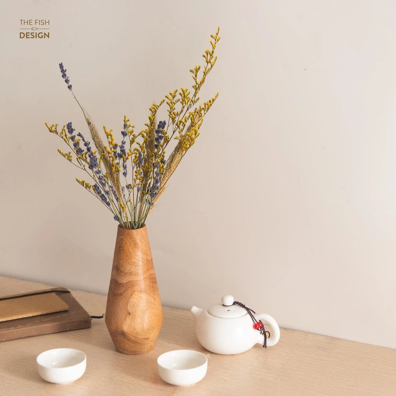 Wooden Flower Vase (ylindrical vase)