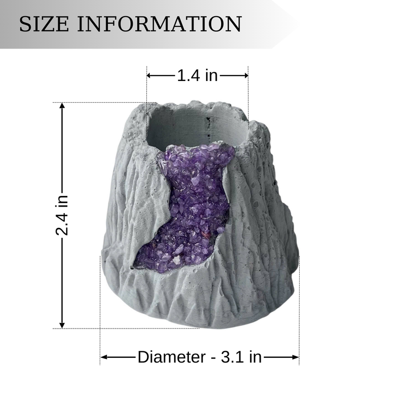 Volcanic Flow Rock Planter - Crescent volcano