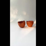 Natural Clay Planter With Pattern – 5cm (Unglazed)