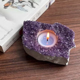 Handcrafted Amethyst Candle Holder