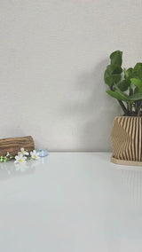 Rock Candle Holder - Wooden base with message underneath