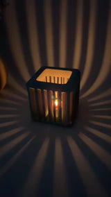 Concrete Candle Holder – Vertical Light Effect (1)