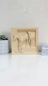 Artistic 3d-Printed War Horse Wall Art