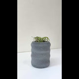Modern Wavy Textured Indoor Planter Pot