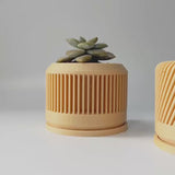 Tall Textured Plant Pot - Set of 3