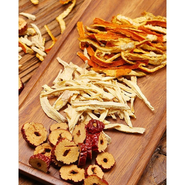 Ginger, Jujube, and Dried Tangerine Peel Tea