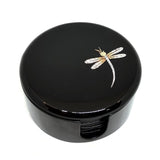 Set of 6 Traditional Vietnamese Lacquered Round Coasters