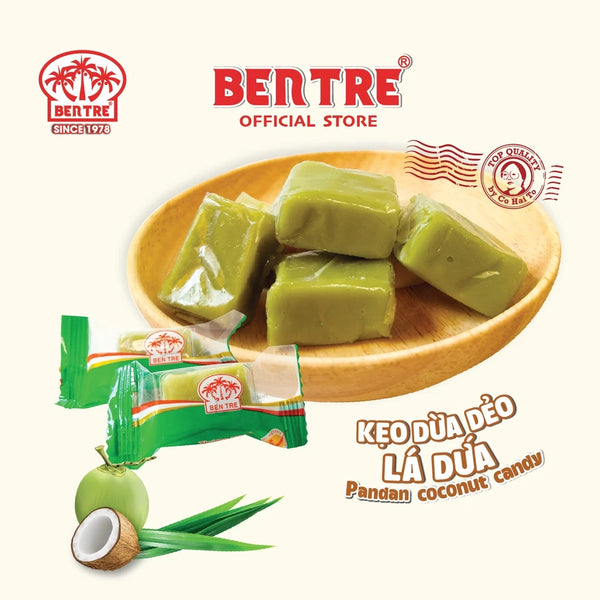 Soft Pandan Coconut Candy - Ben Tre Ba Hai To