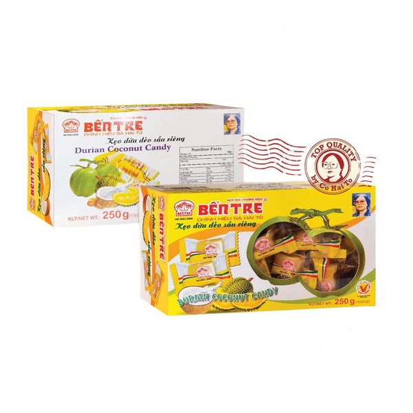 Soft Durian Coconut Candy - Ben Tre Ba Hai To