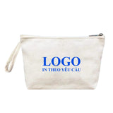 Custom Printed Canvas Wristlet Pouch with Handle – 7.9" × 5.5" × 2.4"