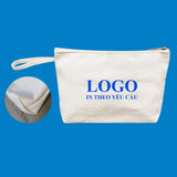 Custom Printed Canvas Wristlet Pouch with Handle – 7.9" × 5.5" × 2.4"
