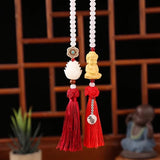 Bodhi Flower Hanging Ornament – Boxwood & Decorative Stone