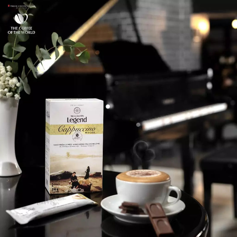 Instant Roasted Cappuccino Mocha Coffee (Contains Milk) - Trung Nguyen Legend