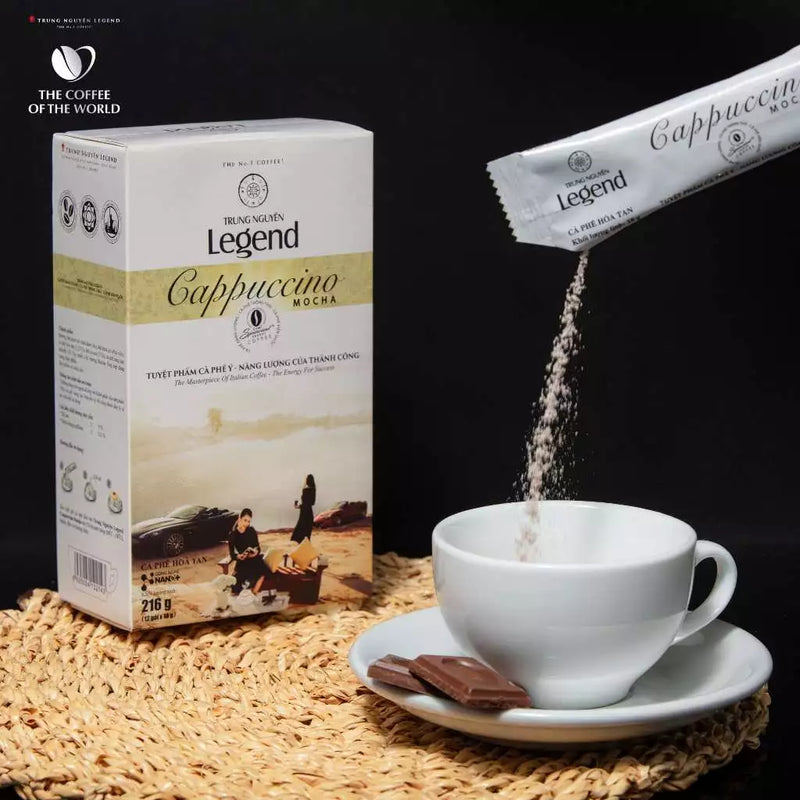 Instant Roasted Cappuccino Mocha Coffee (Contains Milk) - Trung Nguyen Legend