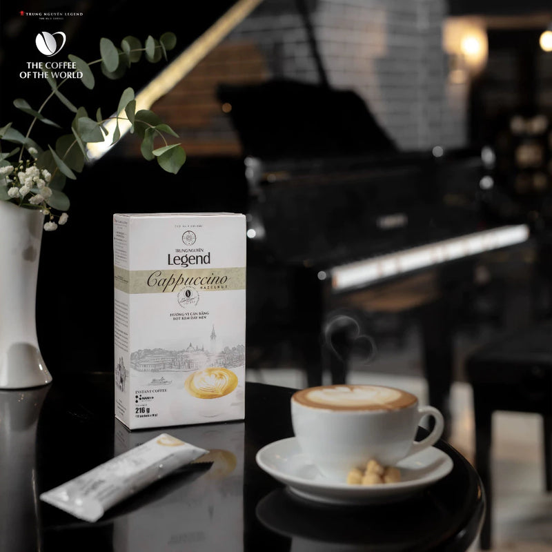 Instant Roasted Cappuccino Hazelnut Coffee (Contains Milk) - Trung Nguyen Legend