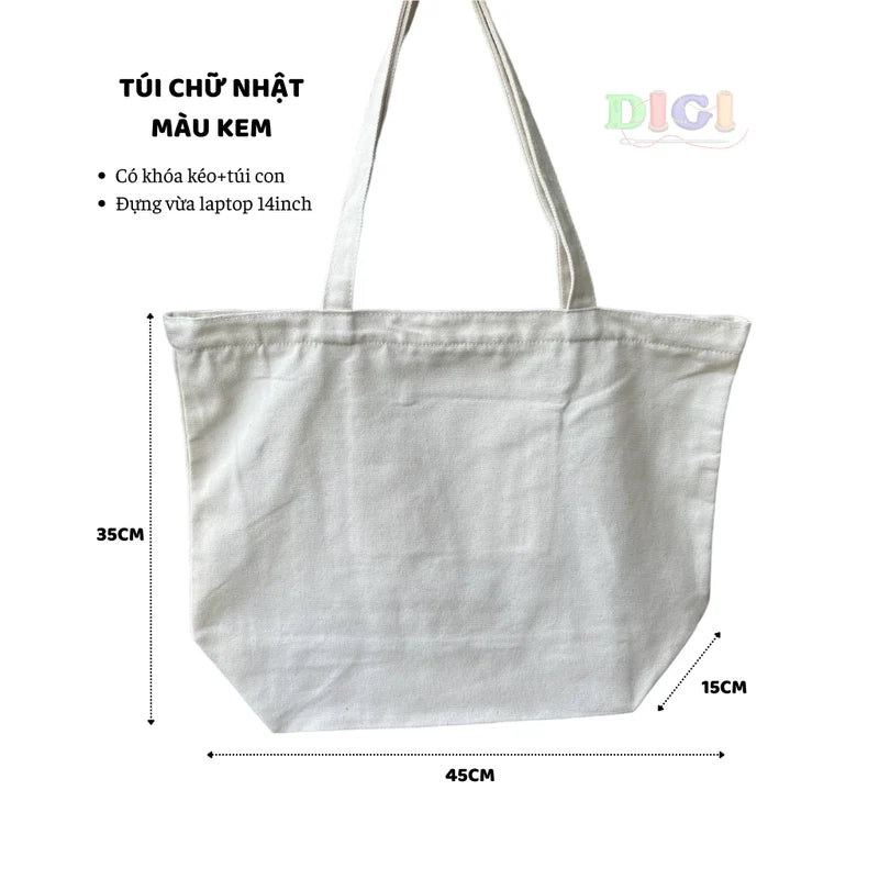 Custom Picture Embroidered Tote Bag