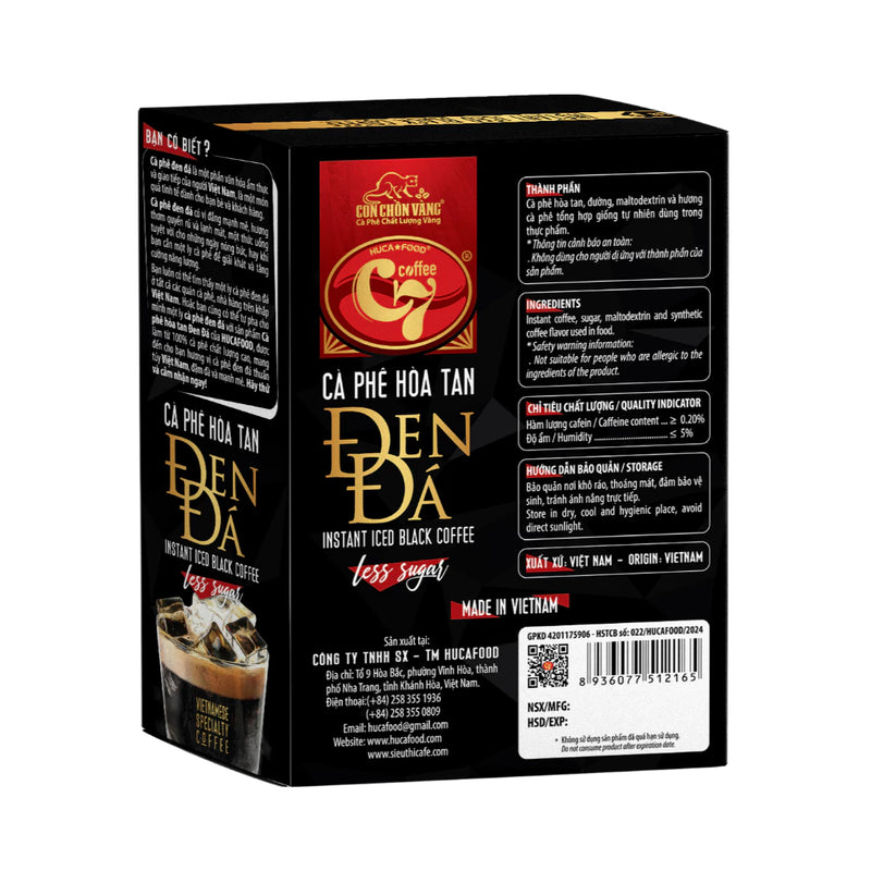Instant Coffee 2-in-1 (Iced Black Coffee) - Con Chon Vang C7