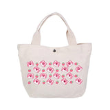 Custom Printed Canvas Tote Bag with Snap Button – 13.8" × 11.8" × 3.9"
