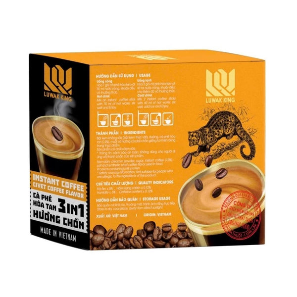 Instant 3-in-1 Coffee Civet Flavor - Luwak King