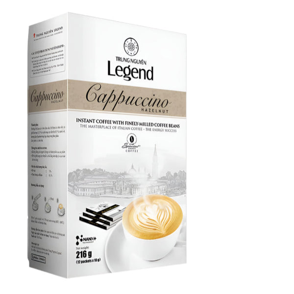 Instant Roasted Cappuccino Hazelnut Coffee (Contains Milk) - Trung Nguyen Legend