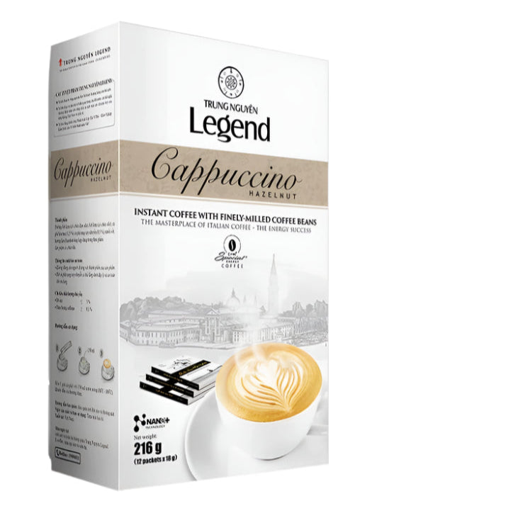 Instant Roasted Cappuccino Hazelnut Coffee (Contains Milk) - Trung Nguyen Legend