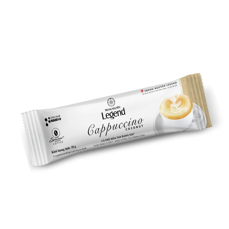 Instant Roasted Coffee Cappuccino Coconut (Contains Milk) - Trung Nguyen Legend