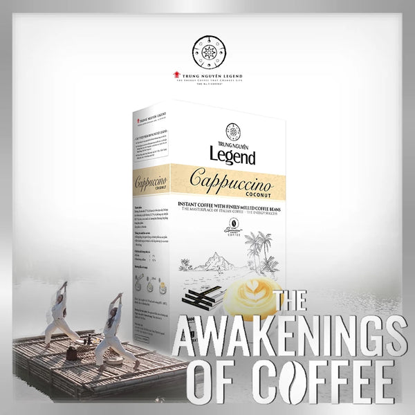 Instant Roasted Coffee Cappuccino Coconut (Contains Milk) - Trung Nguyen Legend