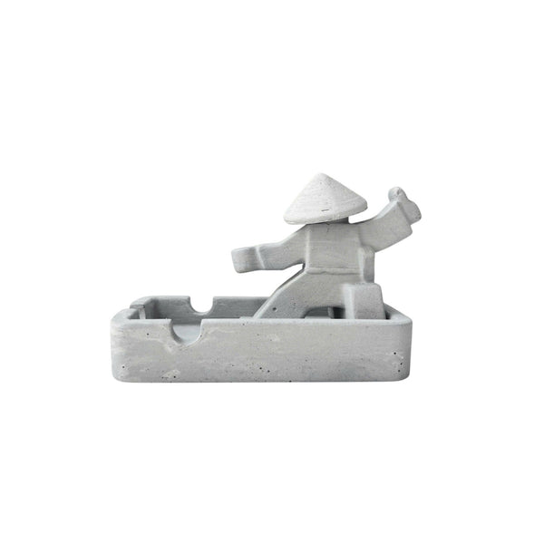 Warrior-Shaped Ashtray with Handle
