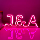Custom Wedding Initials Neon Signs