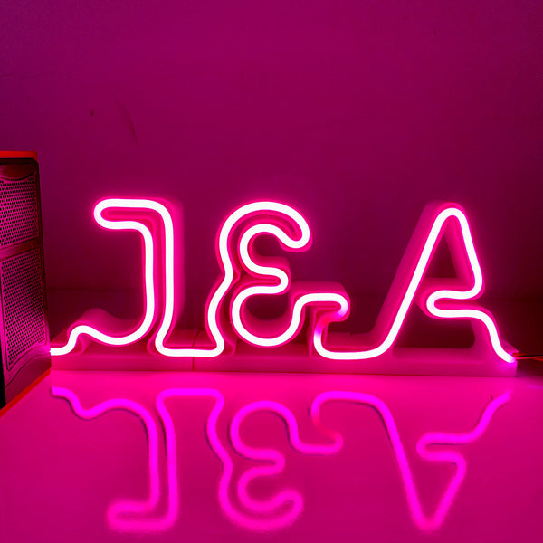 Custom Wedding Initials Neon Signs