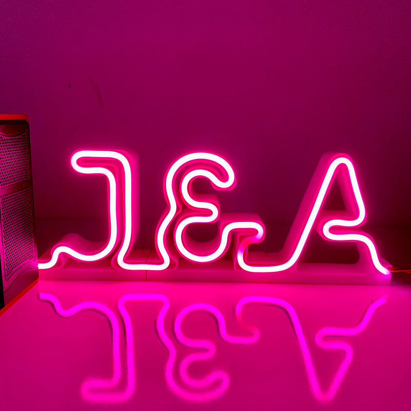Custom Wedding Initials Neon Signs