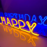 Happy Birthday Led Neon Sign - Self Standing