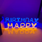 Happy Birthday Led Neon Sign - Self Standing