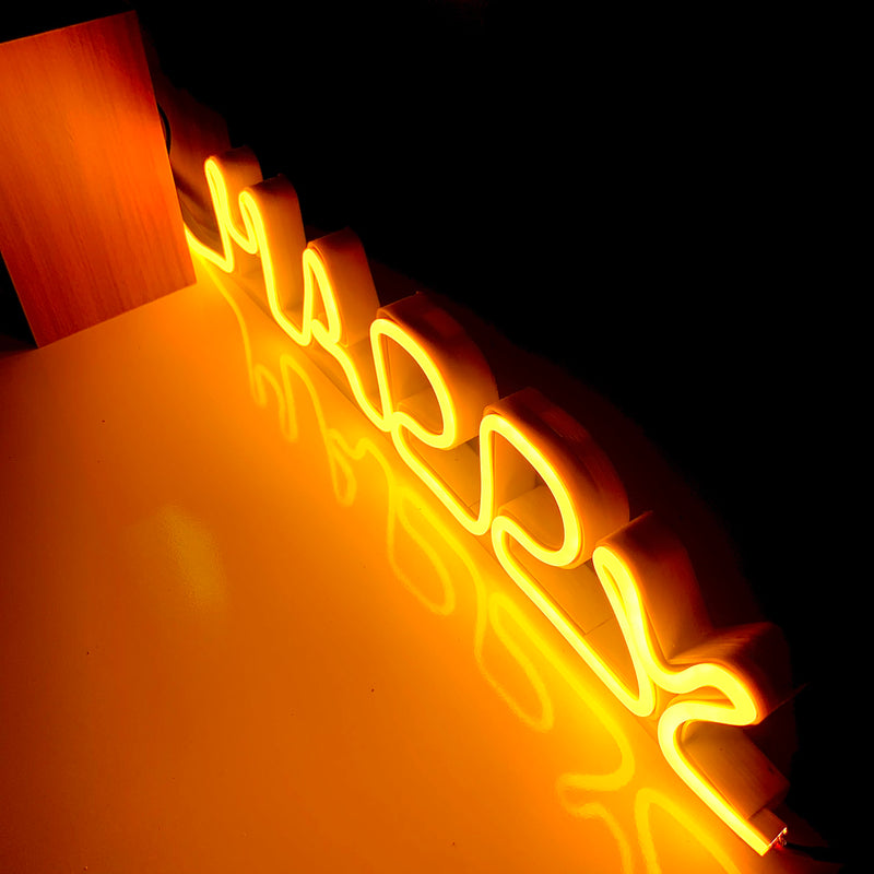 Happy Led Neon Sign - Self Standing