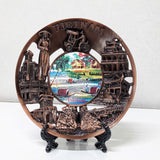 Souvenir Plate Decorated With 3D Metal